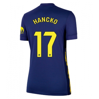 Billige Fotballdrakt Atletico Madrid David Hancko #17 Replika Bortedrakt Dame 2025-26 Kortermet